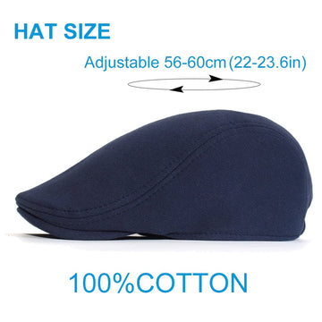 "Detroit" Casual Cotton Flat Cap